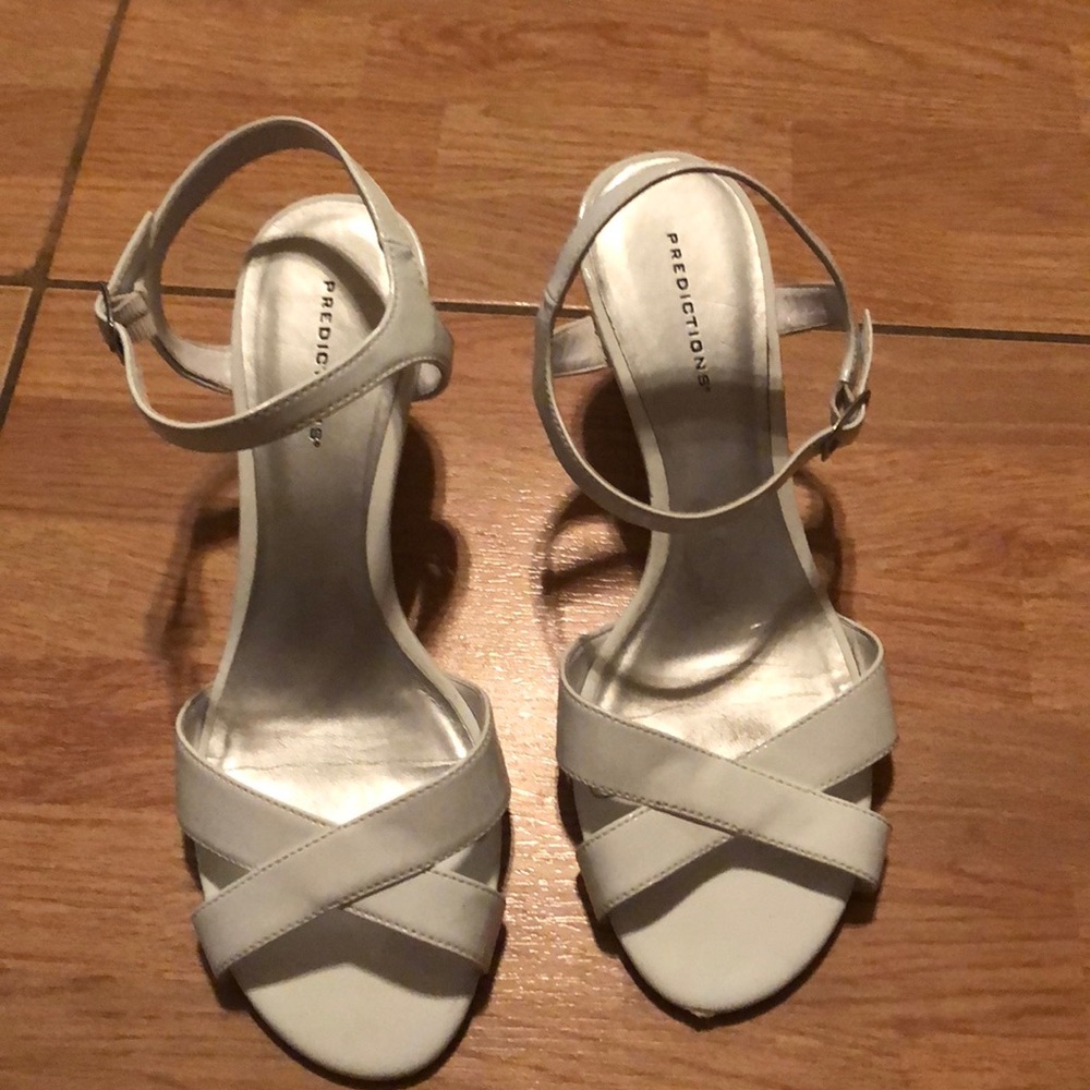 Gently worn white heels